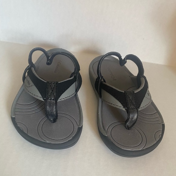 Columbia Toddler Strap Sandals - Black/Gray - Sz 8 - Picture 2 of 5